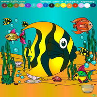 Раскраска для детей Морские рыбы. Скачайте бесплатные раскраски себе на компьютер!